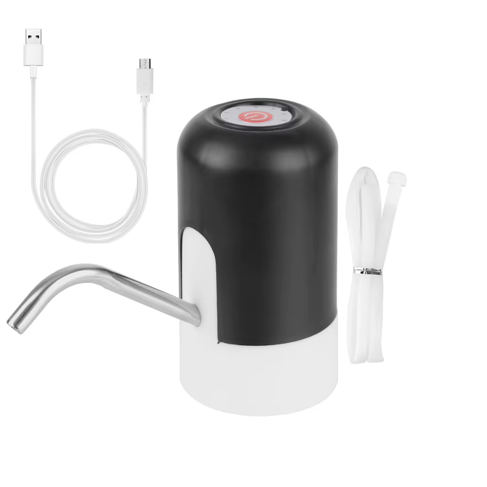 Distributeur d'eau automatique avec lumière LED bleue, dispositif de pompage d'eau en baril Recharge