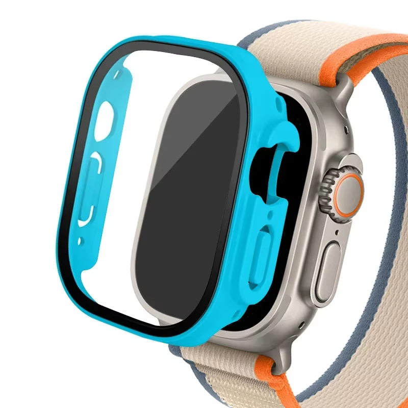 Verre et étui pour Apple Watch Ultra 2, boîtier Smartwatch 49mm, pare-chocs PC + protecteur d'écran,