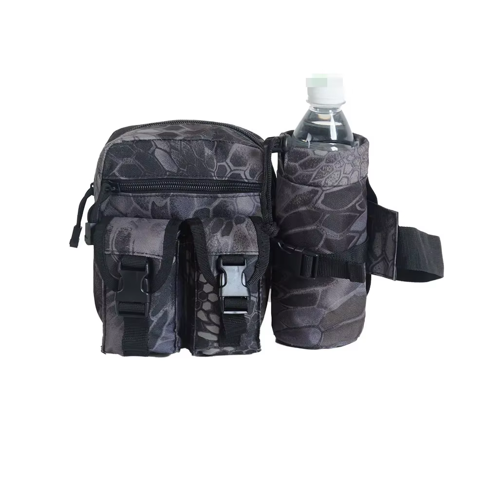 Sac banane d'extérieur, sac de taille, sac EDC avec sangle réglable et porte-bouteille d'eau pour Ca