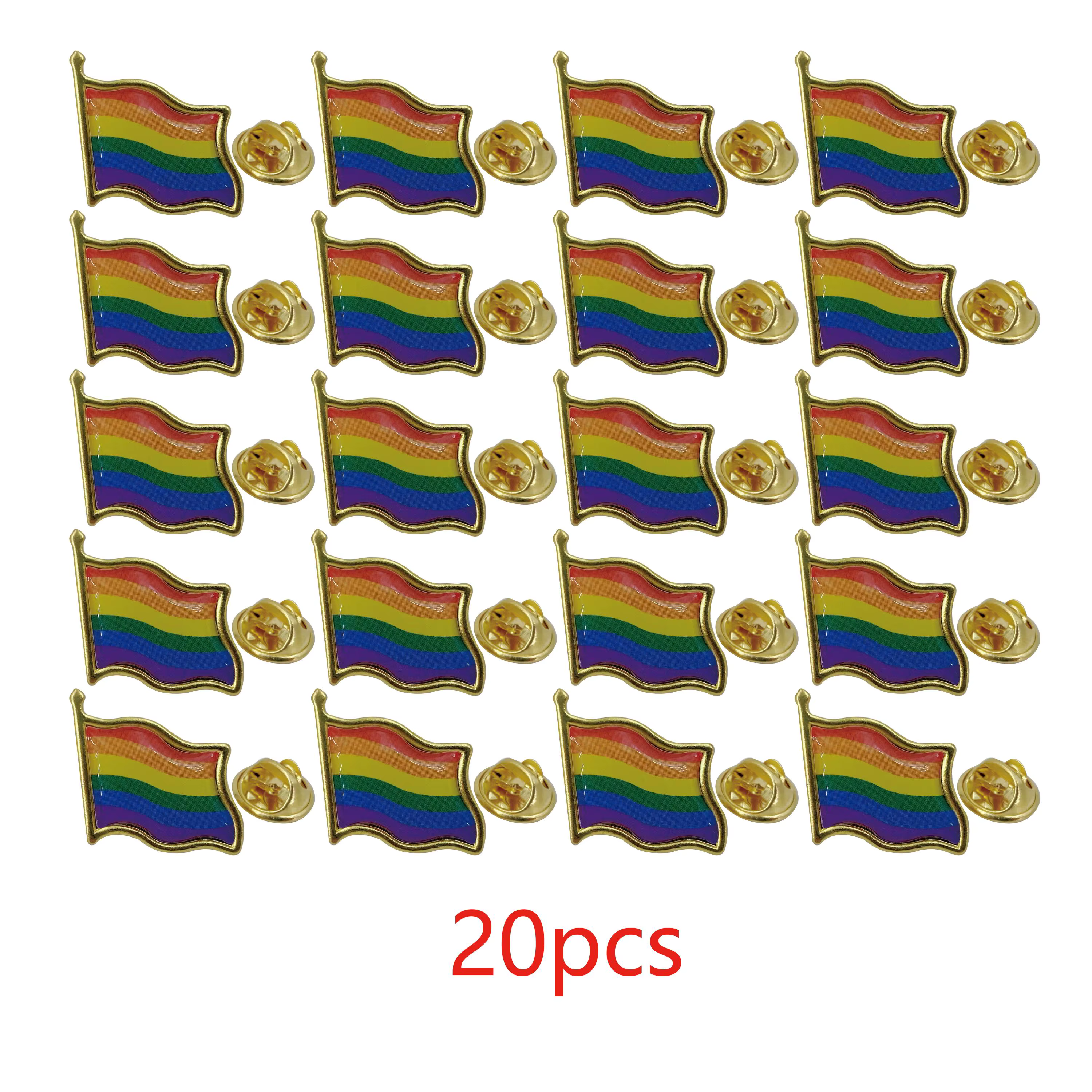 20/100 pièces Épingles de la Fierté LGBT, Broches drapeau arc-en-ciel, Épingles de revers pour vêtem