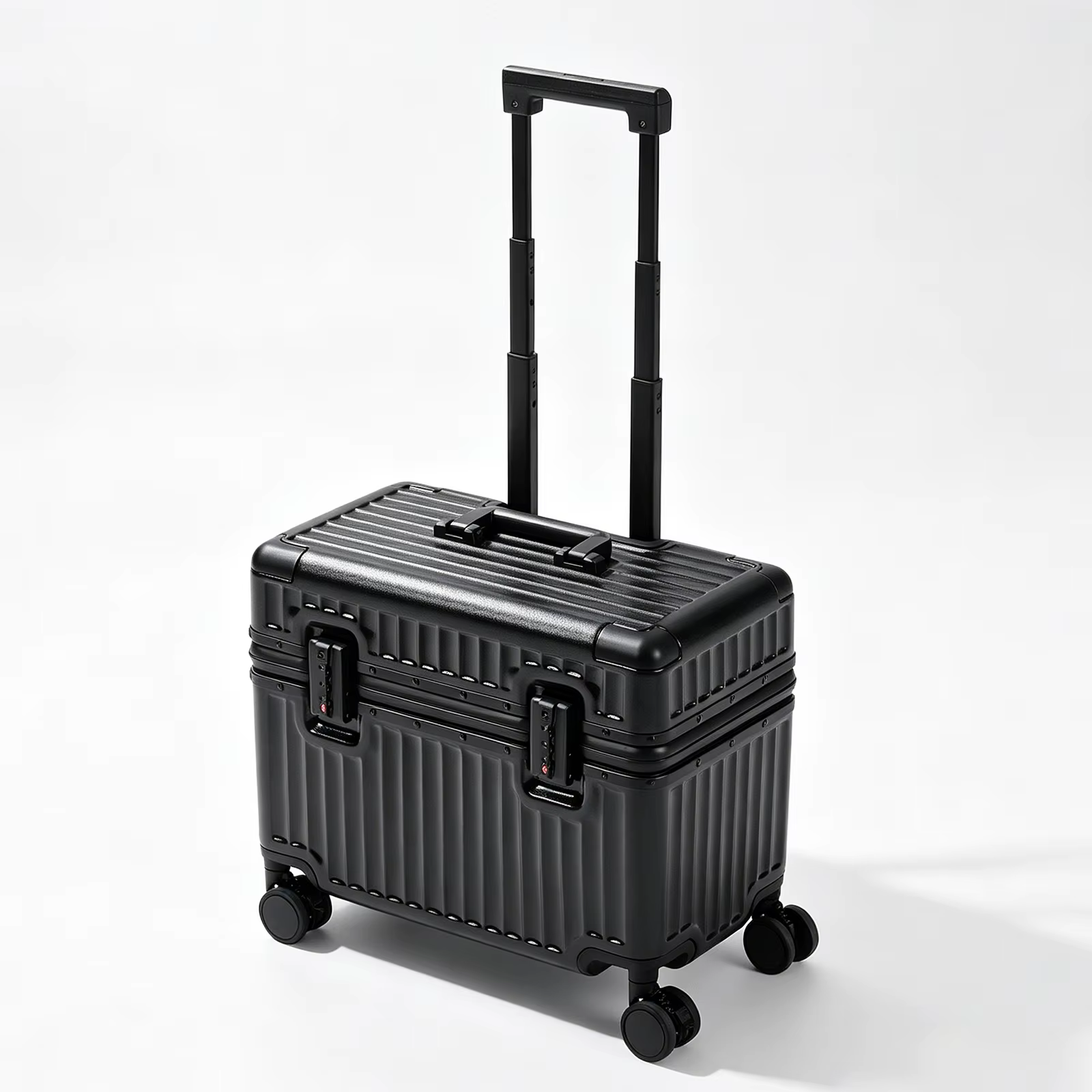 Valise à cadre en aluminium 18 pouces, bagage à main, petite valise à roulettes, idéale pour les cou