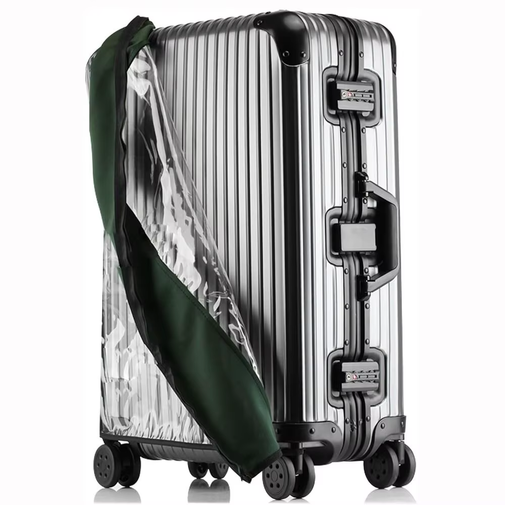 Juste de Valise Transparente en PVC, Protection Anti-Poussière pour Bagages Ronds de Voyage, Aucun D