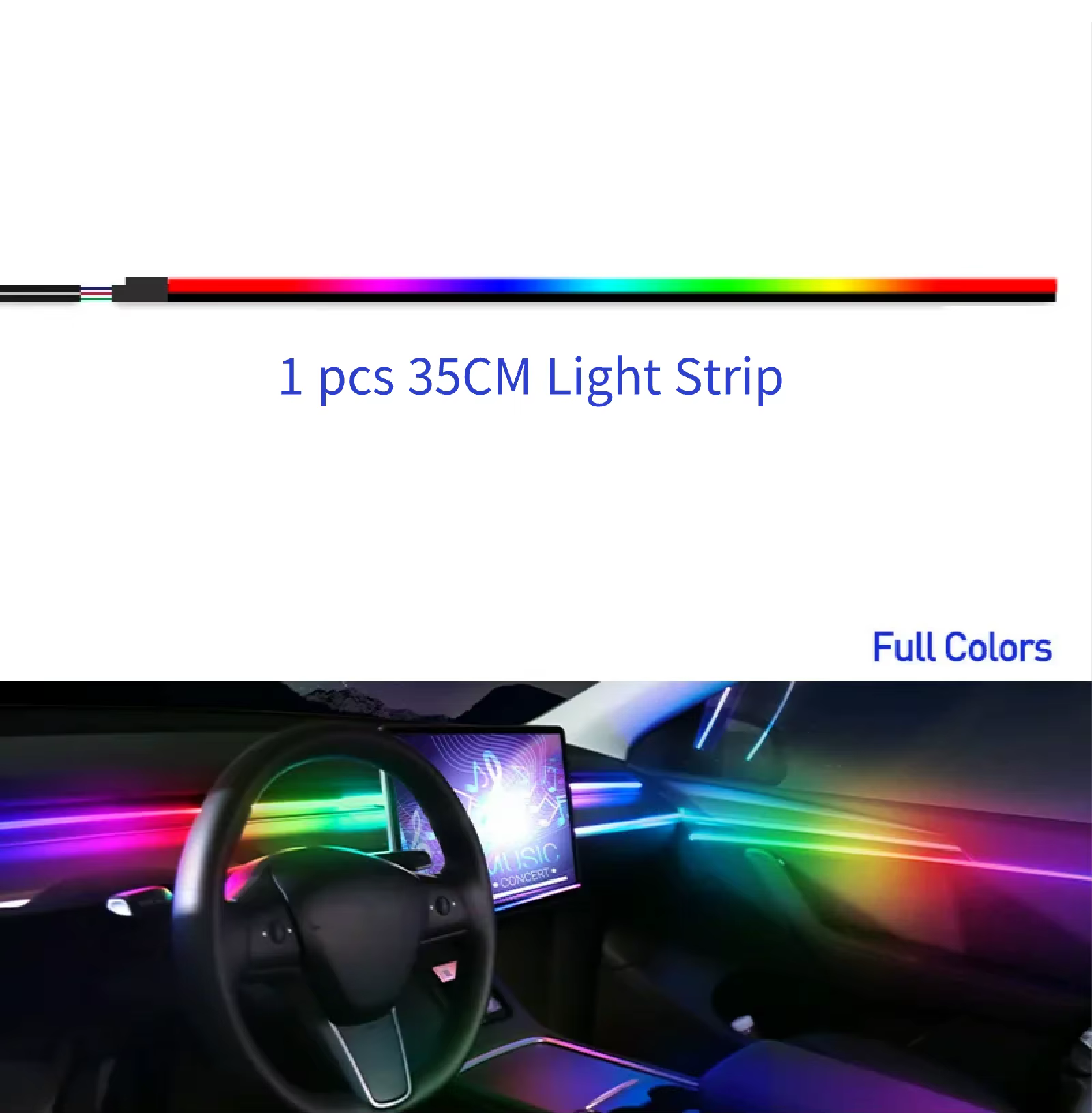 Bande lumineuse d'ambiance pour voiture 18 en 1, accessoires RBG 64 couleurs, bande acrylique intéri