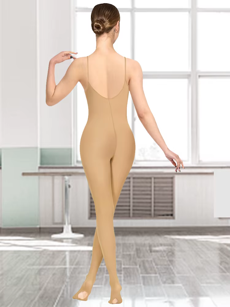 Collants de gymnastique de Ballet pour femmes, collants nus complets, collants convertibles de danse