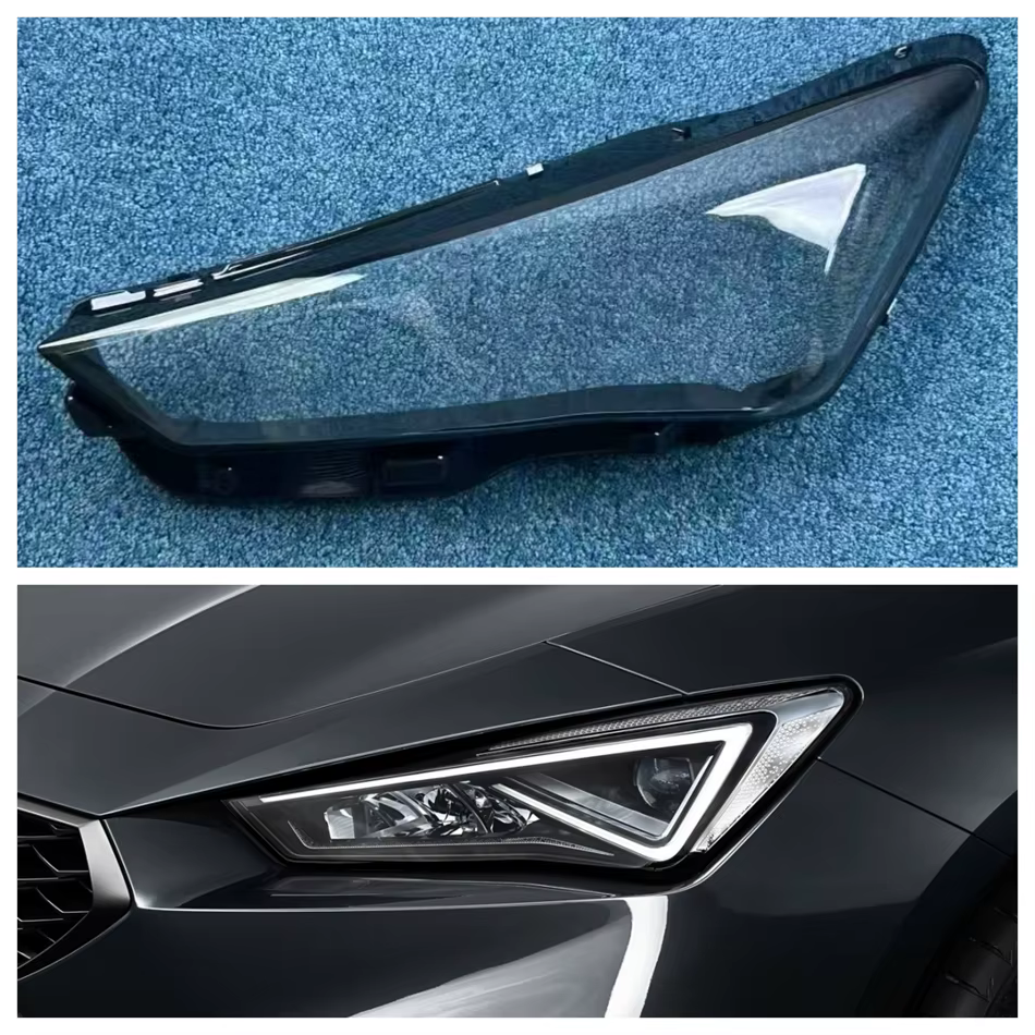 Pour Seat Leon 2020 Auto accessoire lumières couverture phare boîtier voiture avant phare lentille c