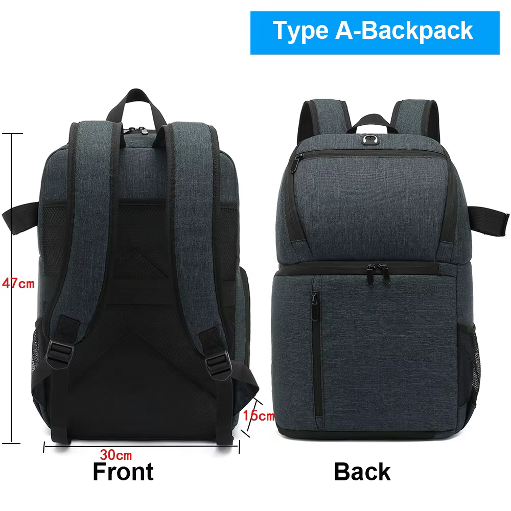 Sac à dos pour appareil photo reflex numérique avec trou pour écouteurs, étanche, pour photographie 