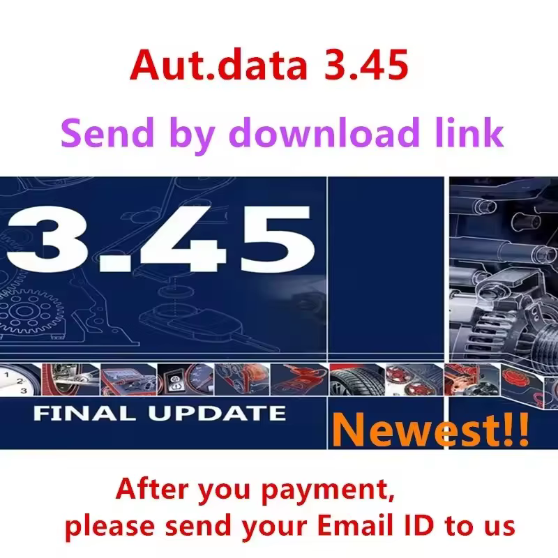 Logiciel de réparation automobile Auto data 3.45, dernière version, système virtuel facile à install