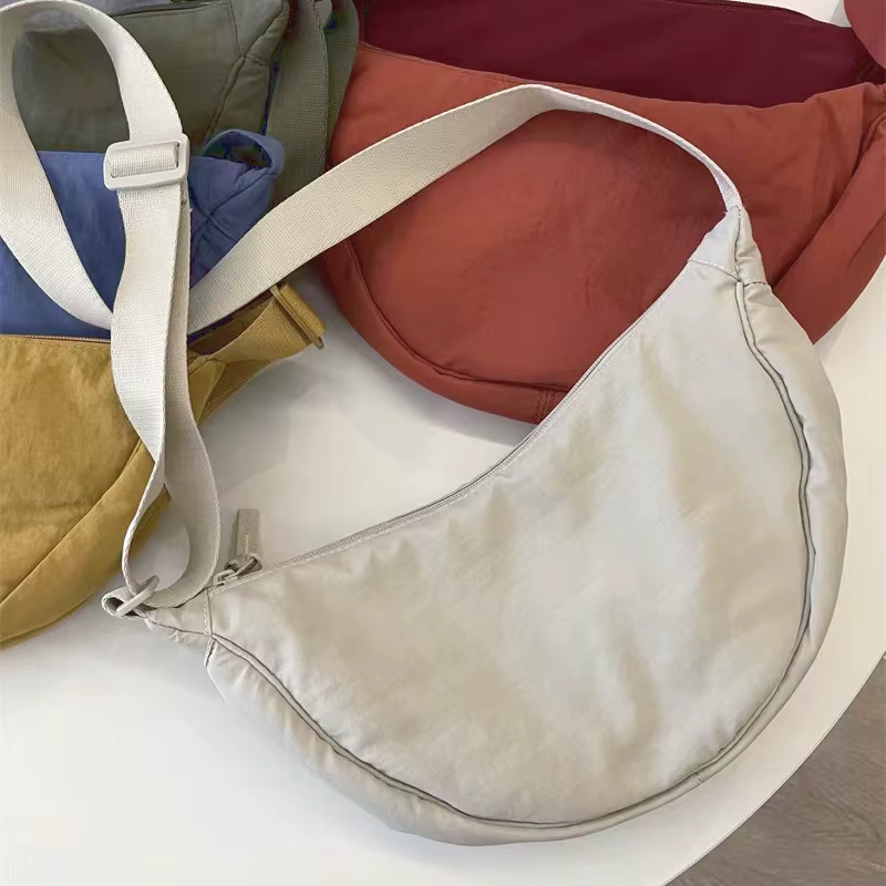 Sac à bandoulière Hobos en Nylon pour femmes, sac à boulettes de grande capacité, sacs demi-lune de 