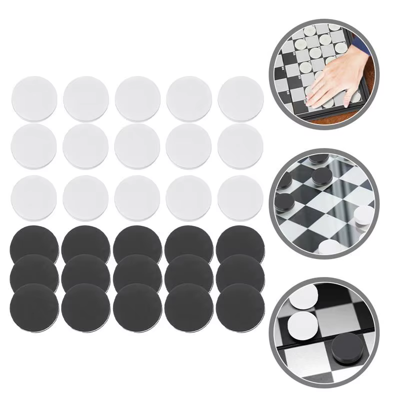 Pièces explorez ecs et de backgammon pour jeu de dames classique, jetons de remplacement, blanc et n