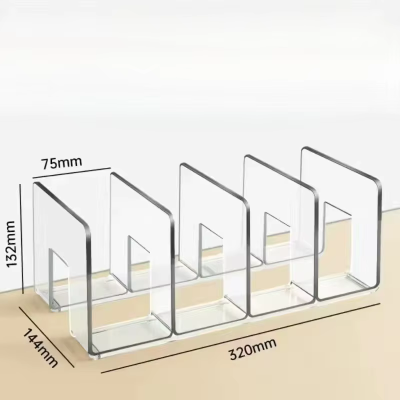Organisateur de sac à main en plastique transparent, 4 Sections, séparateur d'étagère de placard, pr