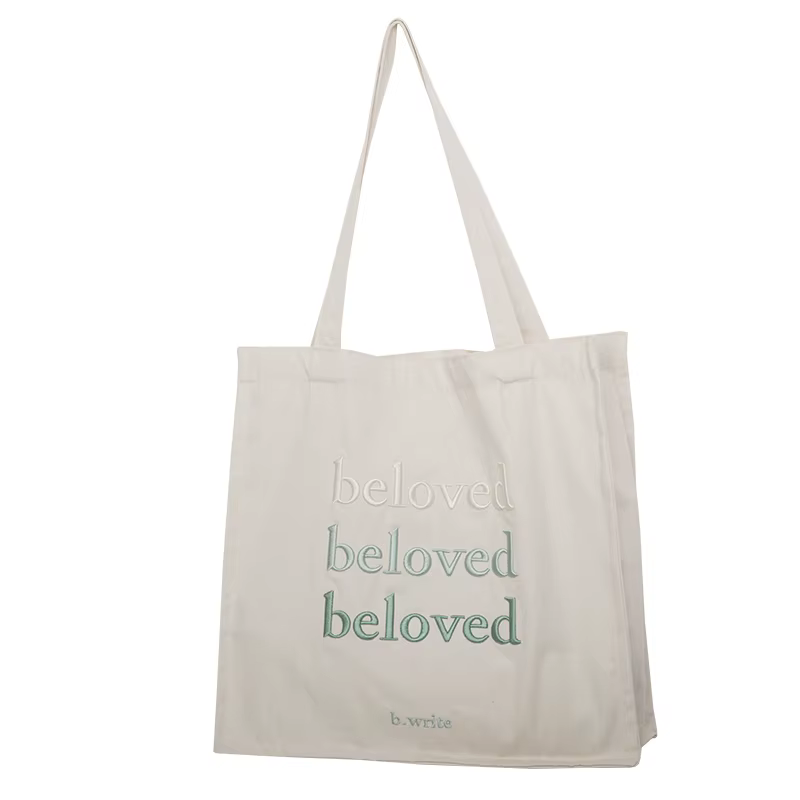 Sac à bandoulière en toile pour femmes, sacs de Shopping quotidiens brodés, sac de livres pour étudi