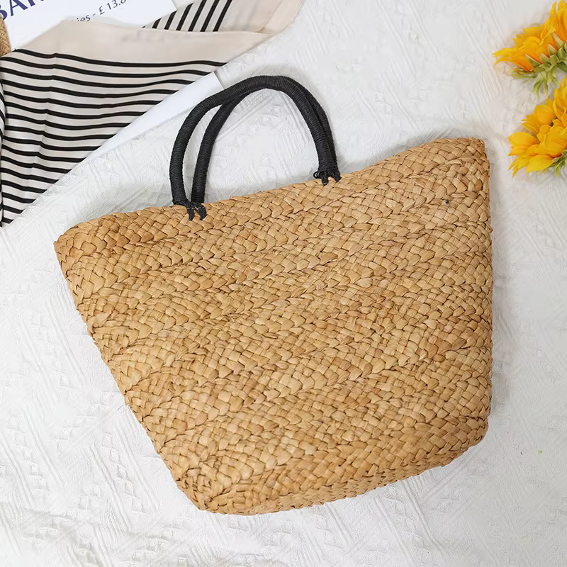 Grand Sac à Main en Paille Tissée pour Femme, Fourre-Tout de Plage en Rotin Bohème, de Luxe, de Styl