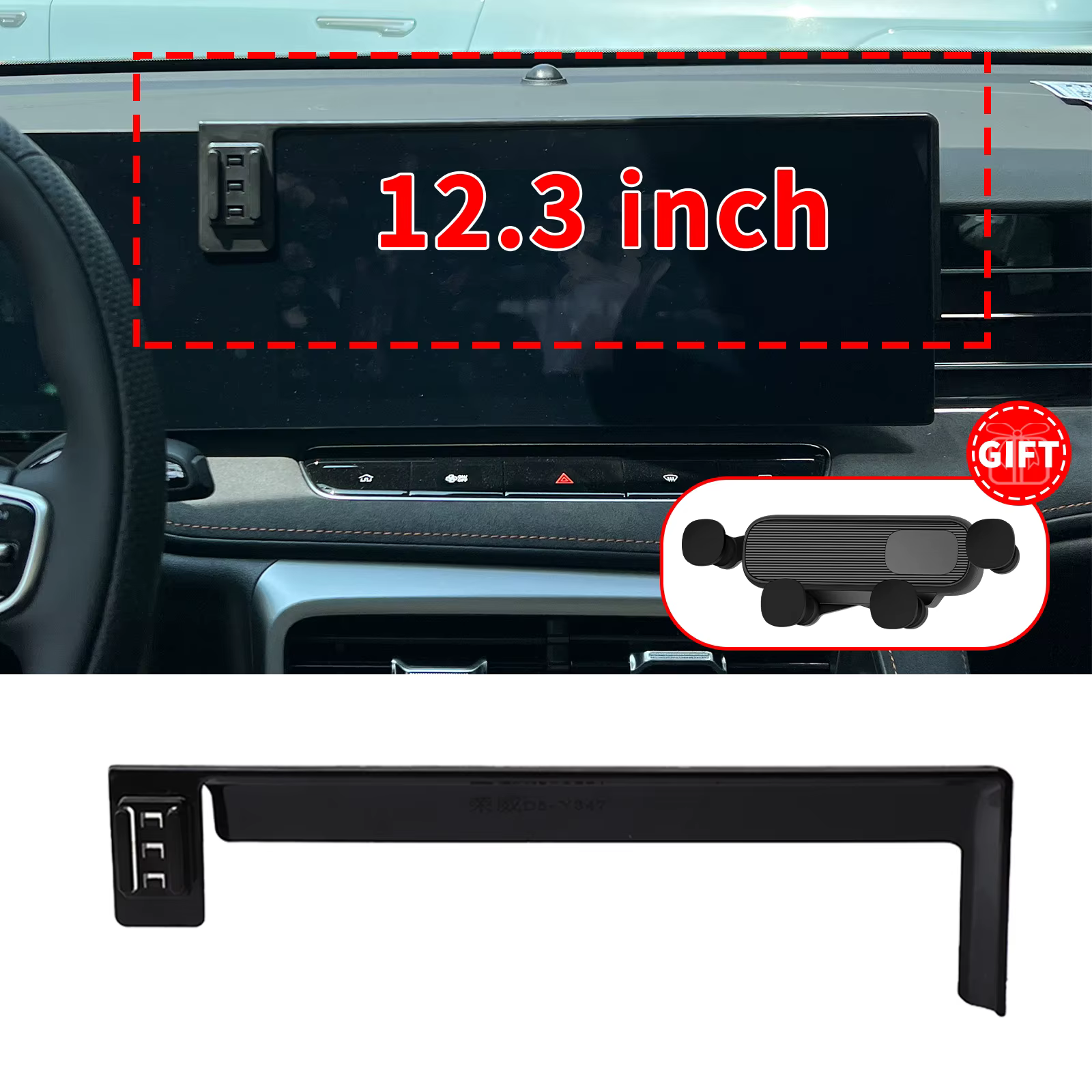 Compatible avec MG HS MGHS EHS PHEV 2024-2026 12,3 pouces ​ ​ ​ ​ Support de téléphone pour navigati