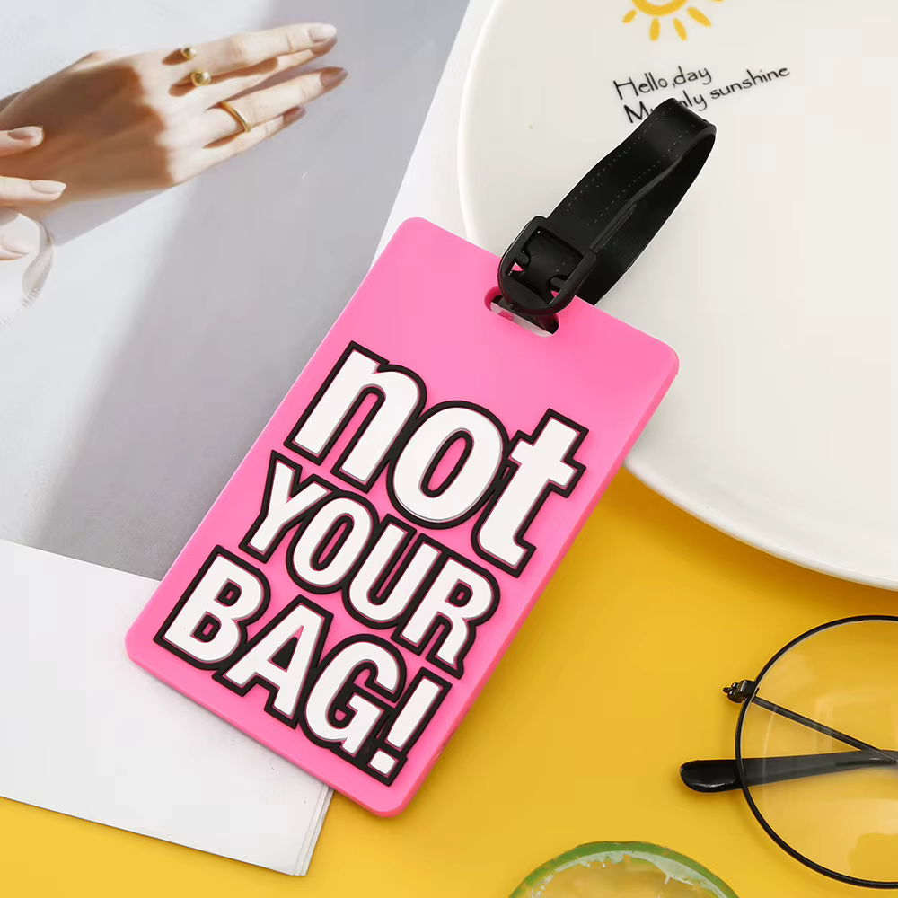 Mode lettre créative pas votre sac accessoires de voyage mignons étiquettes de bagages valise Style
