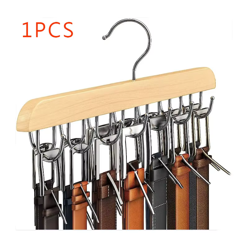 Porte-ceinture en bois pour femmes, cintres de rangement pour étui à vêtements, accessoires de garde
