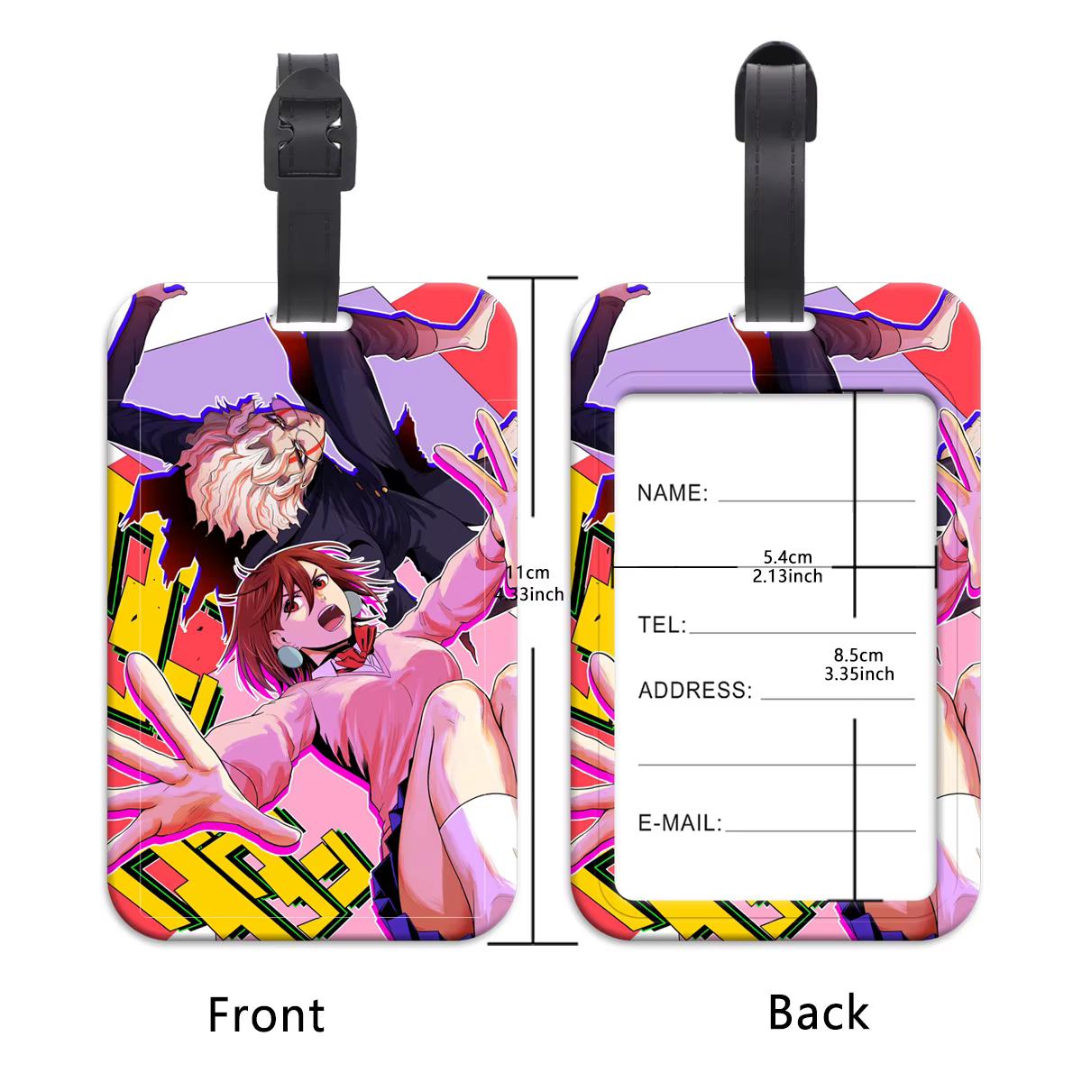 Étiquettes de bagage Anime japonais, identification de valise, porte-nom, étiquette de bagage, embar