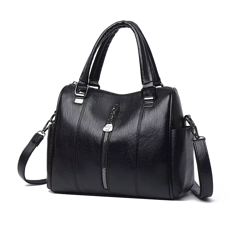 Sac fourre-tout Vintage en cuir PU solide pour femmes, fourre-tout à poignée supérieure, sacoche à b