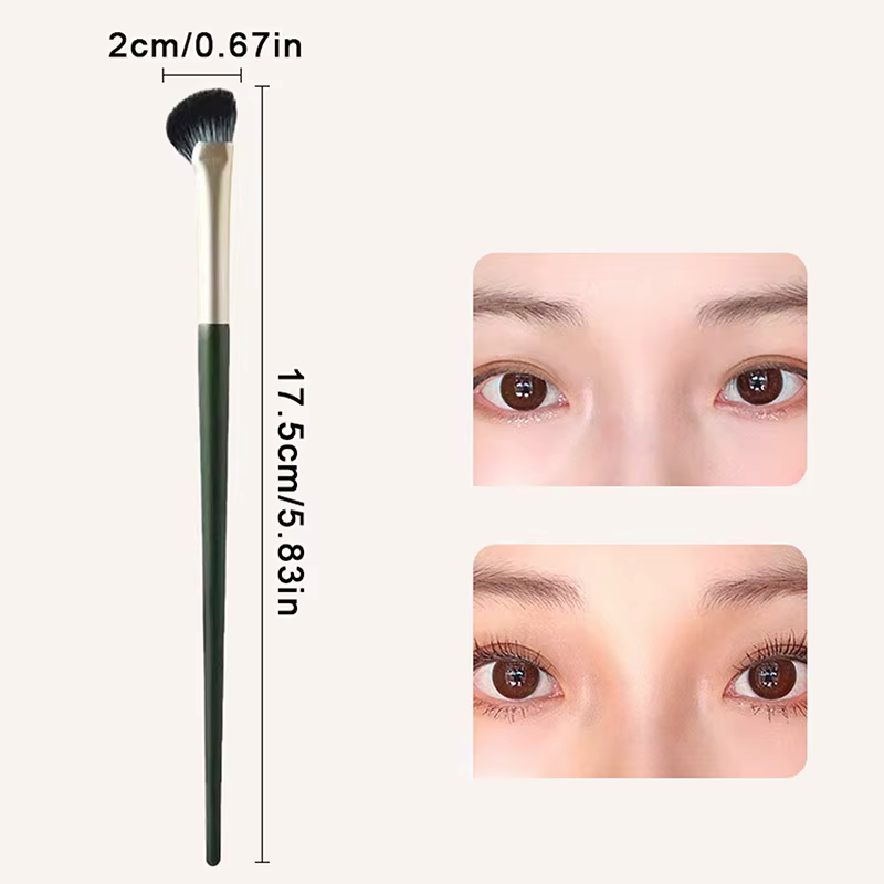 Pinceau de maquillage de Contour à angle plat, pinceau d'ombre de nez en forme d'éventail, surligneu