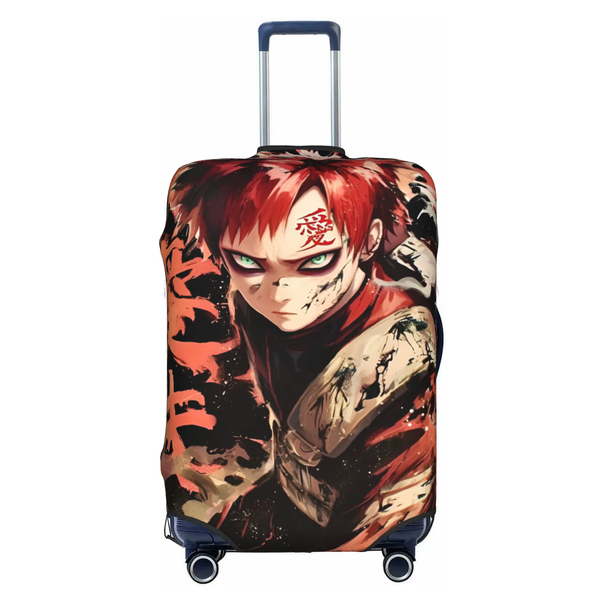 Housse de protection pour bagages, motif Gaara, bande dessinée japonaise, drôle, Manga, convient aux