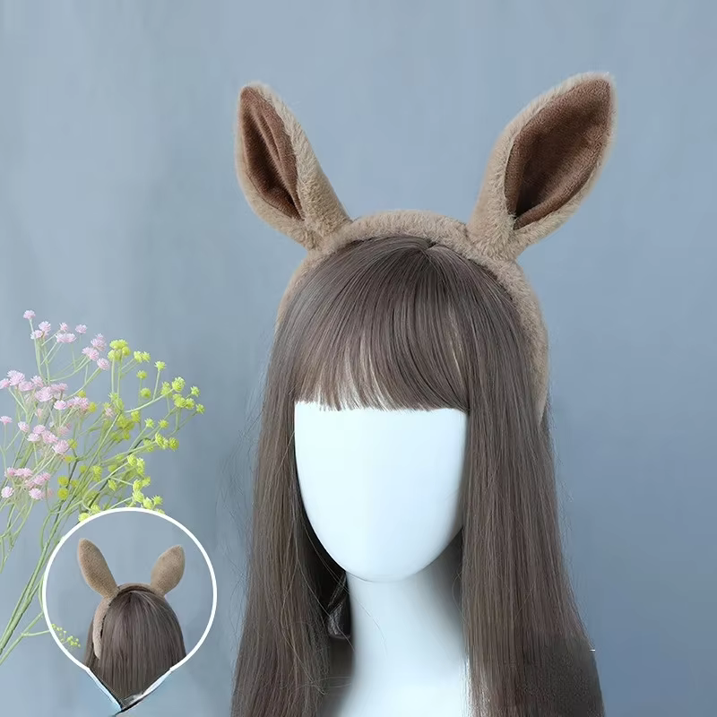 Costume de cerceau d'oreille de cheval d'anime mignon, oreilles d'animaux de simulation, bande de sa