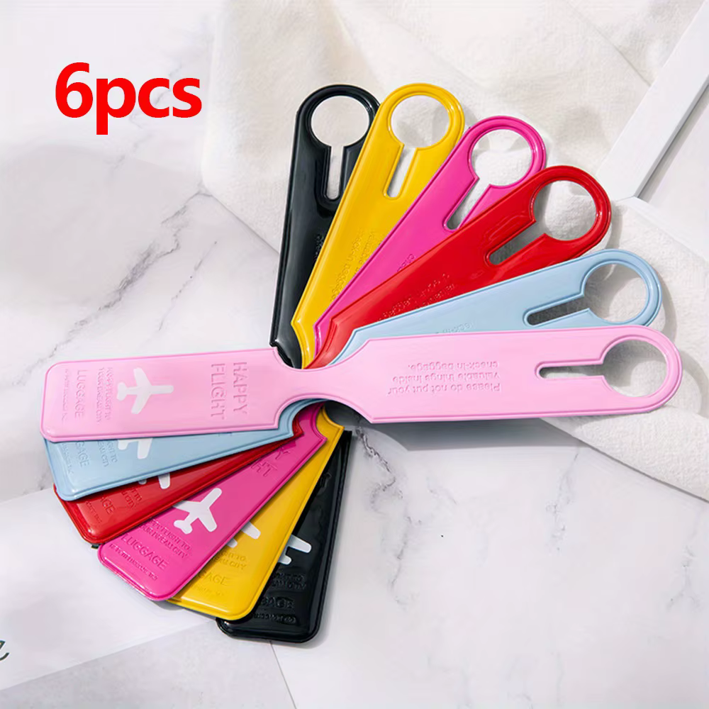 Étiquettes de bagage d'identification Anti-perte de couleurs mélangées, accessoires de voyage, étiqu