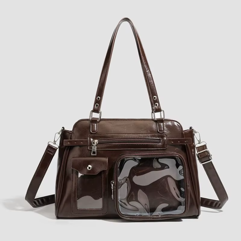 Sac à bandoulière japonais Itabag avec affichage transparent, sac à bandoulière multi-poches, sac fo