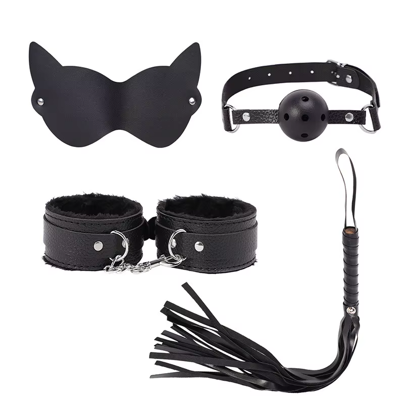 Accessoires exotiques Jeux pour couples Jeux érotiques Ensemble BDSM Sexy Cuir Peluche Jouets sexuel