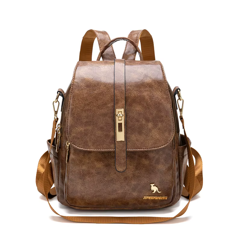 Sac à dos de voyage vintage en cuir souple pour femmes, sac à dos universitaire, sacs d'école pour a