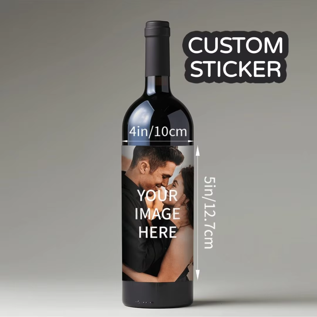 Étiquettes autocollantes personnalisées pour bouteille de vin, 4x5 pouces, 10 pièces, étanches, cade