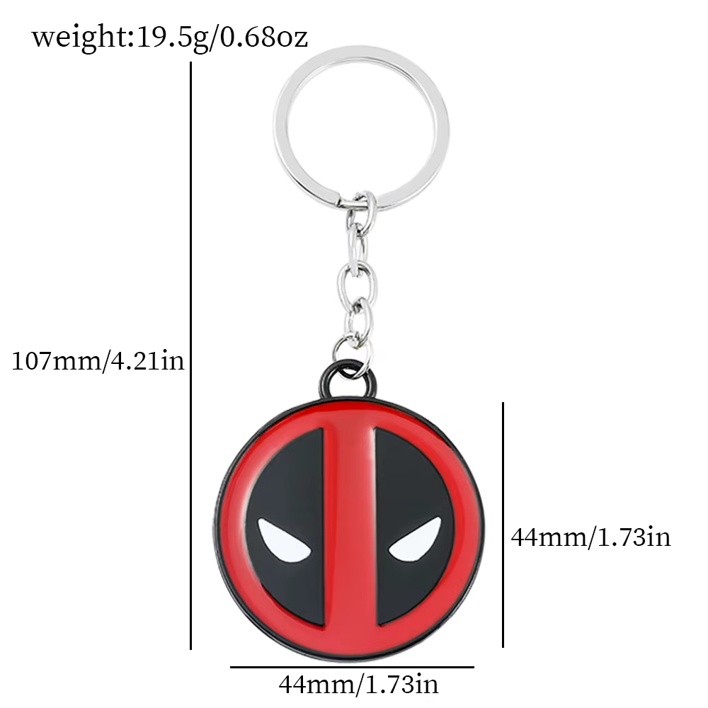 Porte-clés Deadpool Super-héros, Masque Deadpool The Avengers, Pendentif en métal émaillé, Breloque 