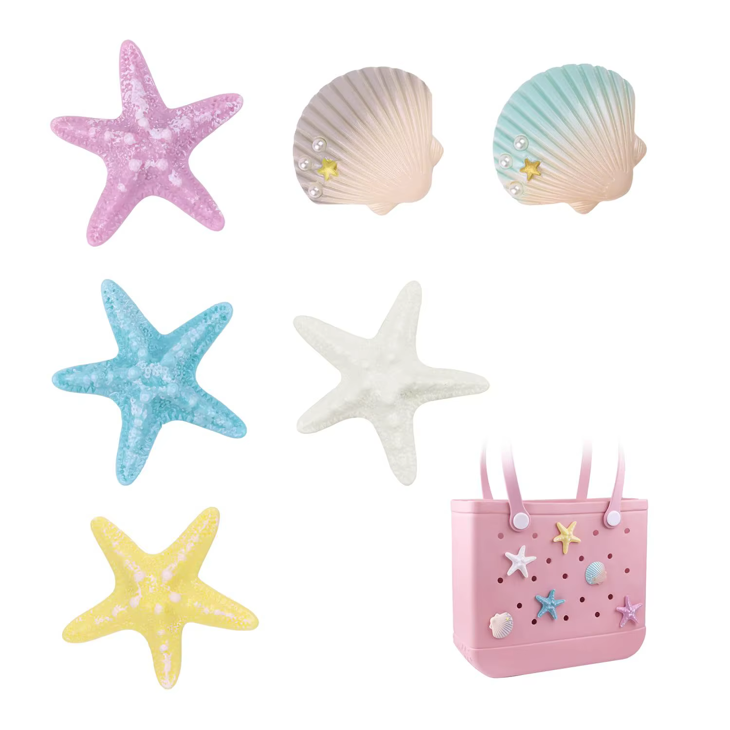 Sac de plage en caoutchouc, accessoires décoratifs, Identification personnalisée, Simulation d'étoil