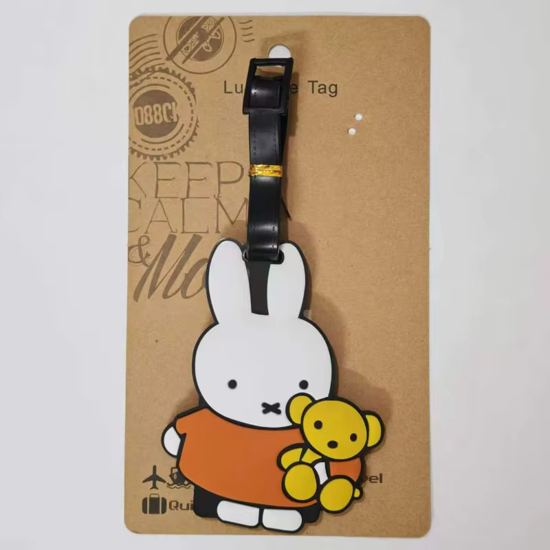Nouvelle étiquette de bagage Miffy, pendentif anti-perte pour valise, design créatif et mignon, pers