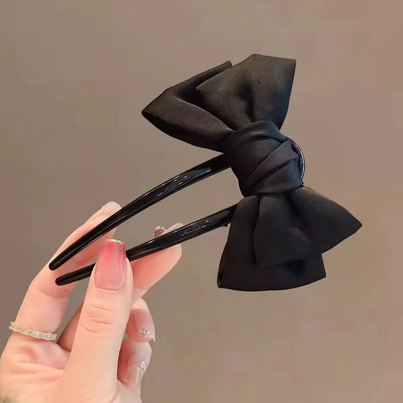 Pince à cheveux en forme de U avec nœud pour femmes, 1 pièce, accessoire d'usure quotidienne pour fi