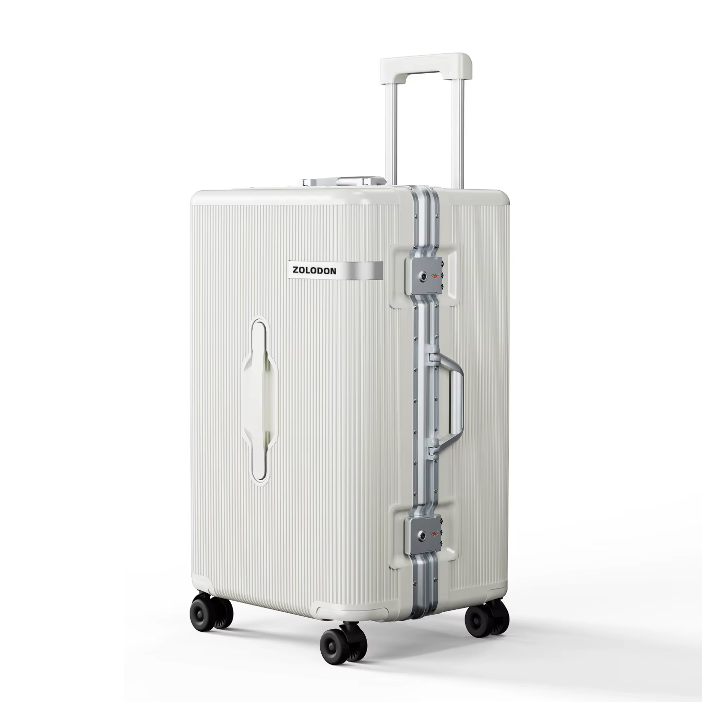 Valise de voyage de luxe à cadre en aluminium, grande capacité, robuste et durable, avec serrure à c