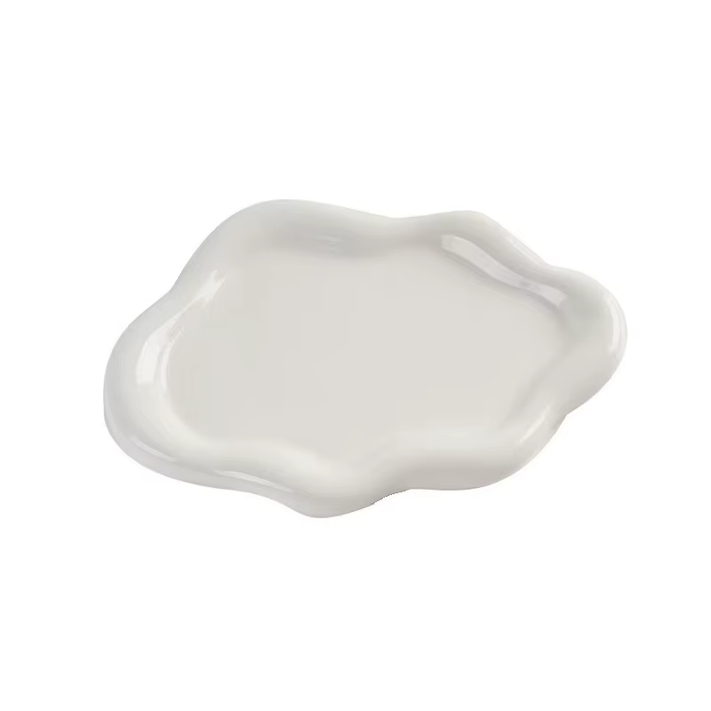 Plateau de toilette en forme de nuage, plateau à bijoux en plastique pour bagues, boucles d'oreilles