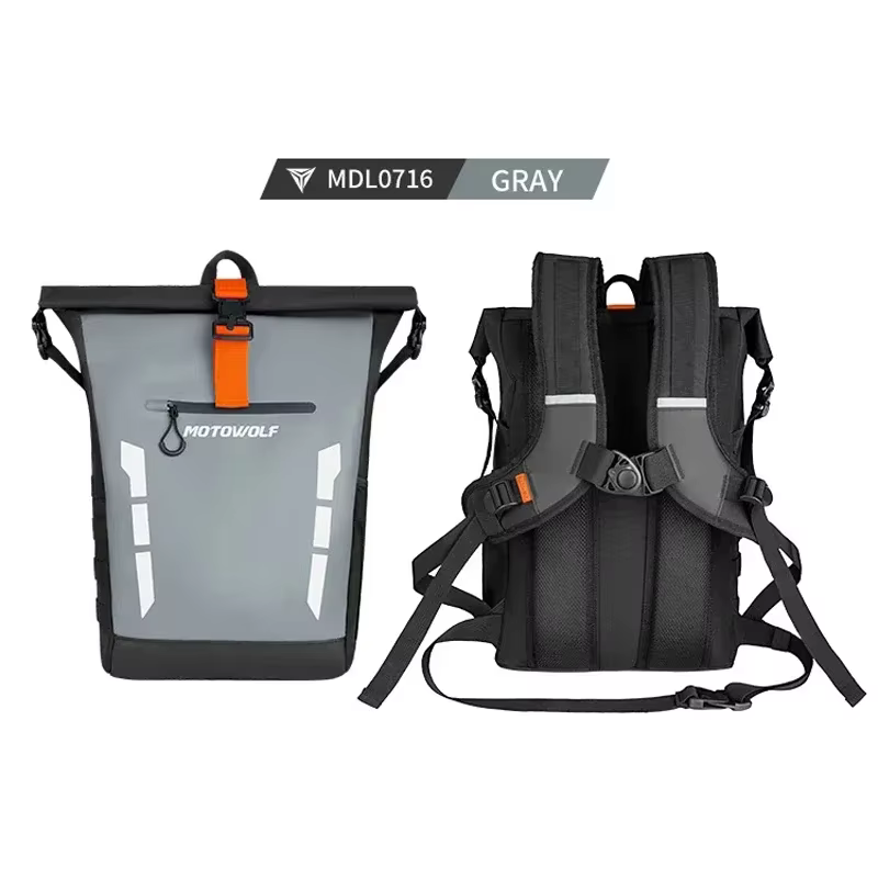 Motowolf sac à dos de Moto étanche sac de Moto Durable sac à dos de cyclisme réfléchissant décontrac