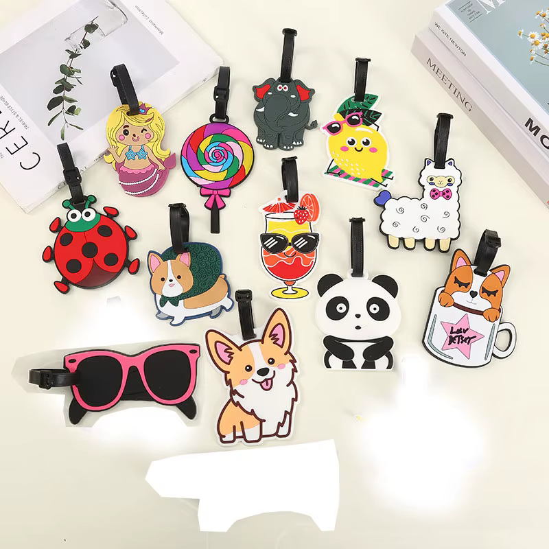 Accessoires de voyage étiquette de bagage créatif Corgi & chat valise Style de mode étiquettes suspe