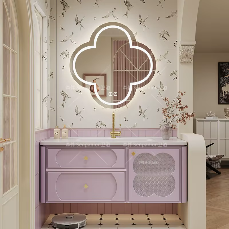 Support vanité salle de bain armoire tiroir montage mural Simple commode salle de bain armoire miroi