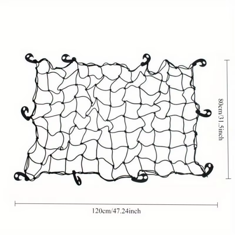 Filet à bagages pour toit de voiture, nouveau modèle, filet à corde 120x80cm pour galerie de toit SU