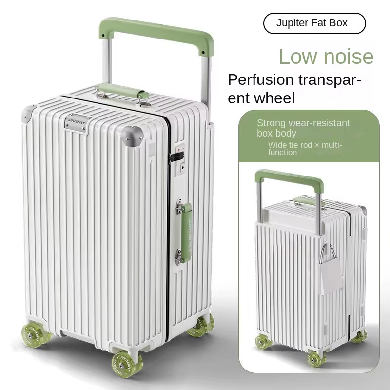 Valise grande capacité Chubby de 30 pouces avec poignée large, fermeture éclair anti-explosion, vali