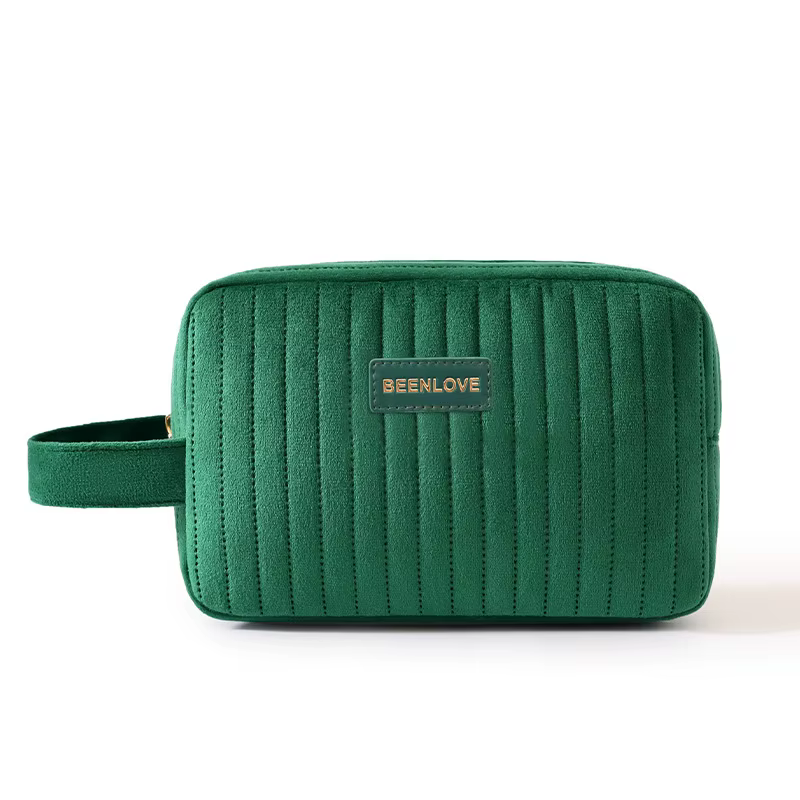 Sac de rangement pour maquillage en velours pour la saison froide, grande capacité, trousse de toile