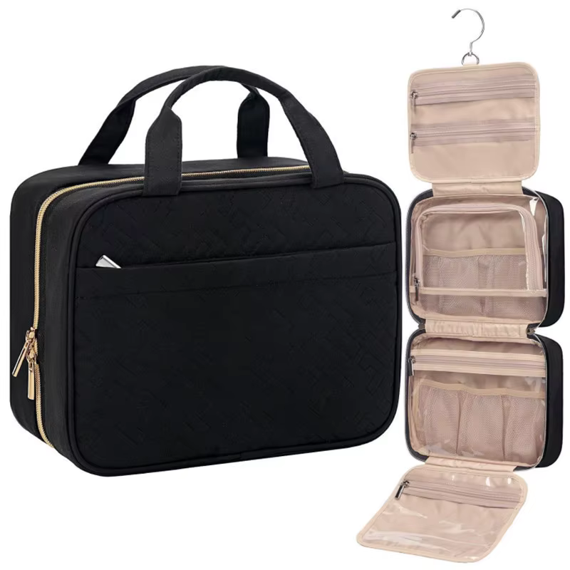 Trousse de toilette sac de voyage avec crochet de suspension, trousse de maquillage résistante à l'e