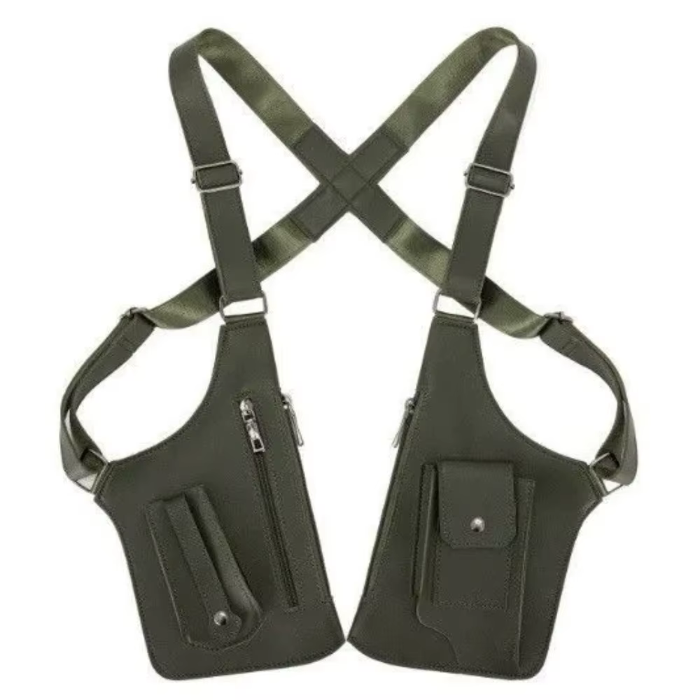 Sac vintage à double bandoulière, sac de bras, bandoulière réglable, style gothique, poche de portef