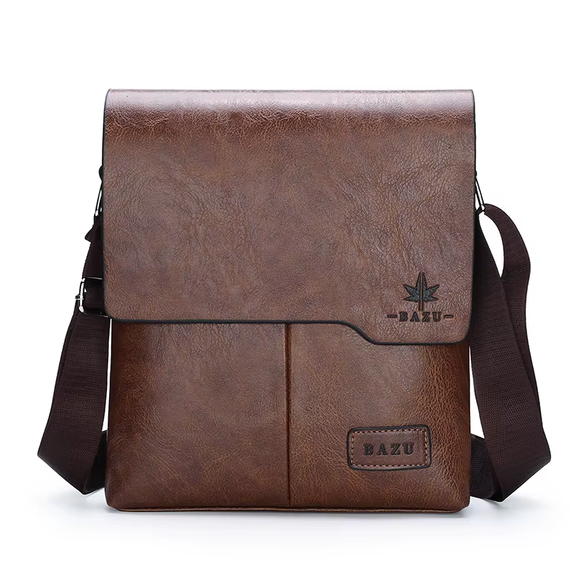 Marque de luxe Vintage sacs de messager hommes en cuir sac à bandoulière homme sac à main marron noi