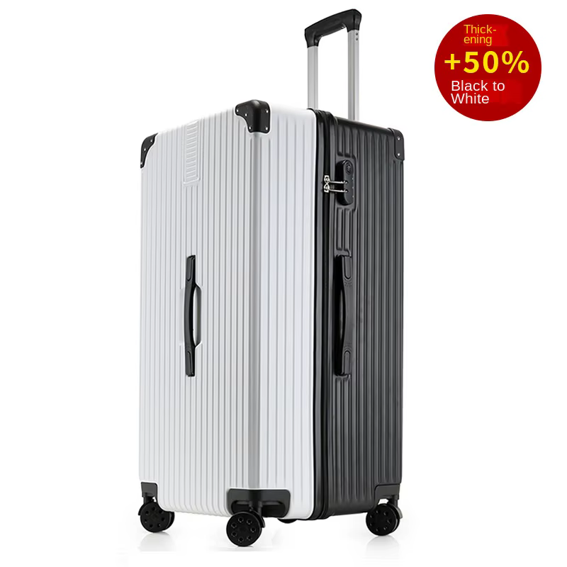 Valise surdimensionnée 26/32/40/50/60 pouces, grand chiffre de bagages, valise de voyage ABS + PC, b