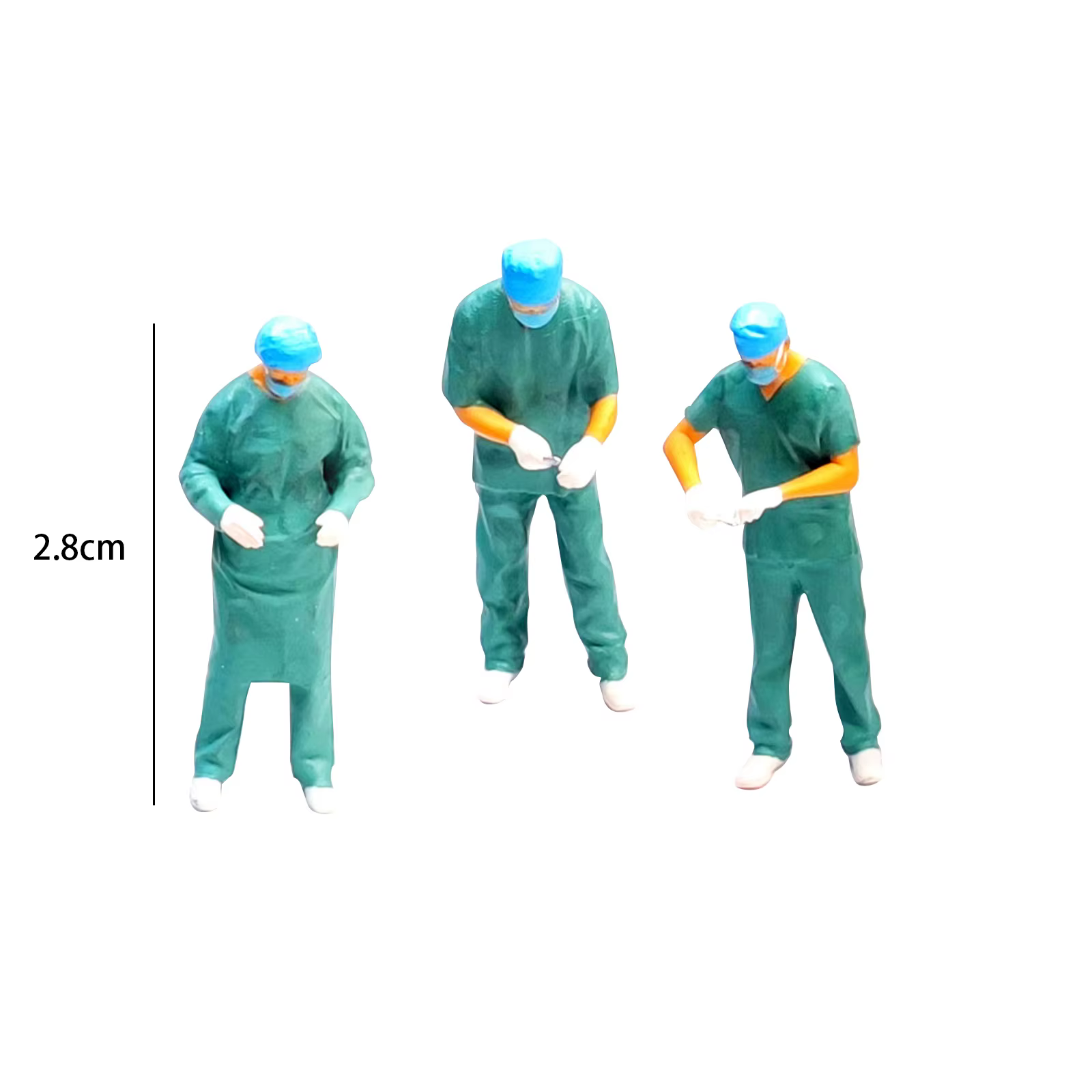 Mini figurines réalistes pour bricolage, accessoires de décoration de diorama, figurine de chirurgie
