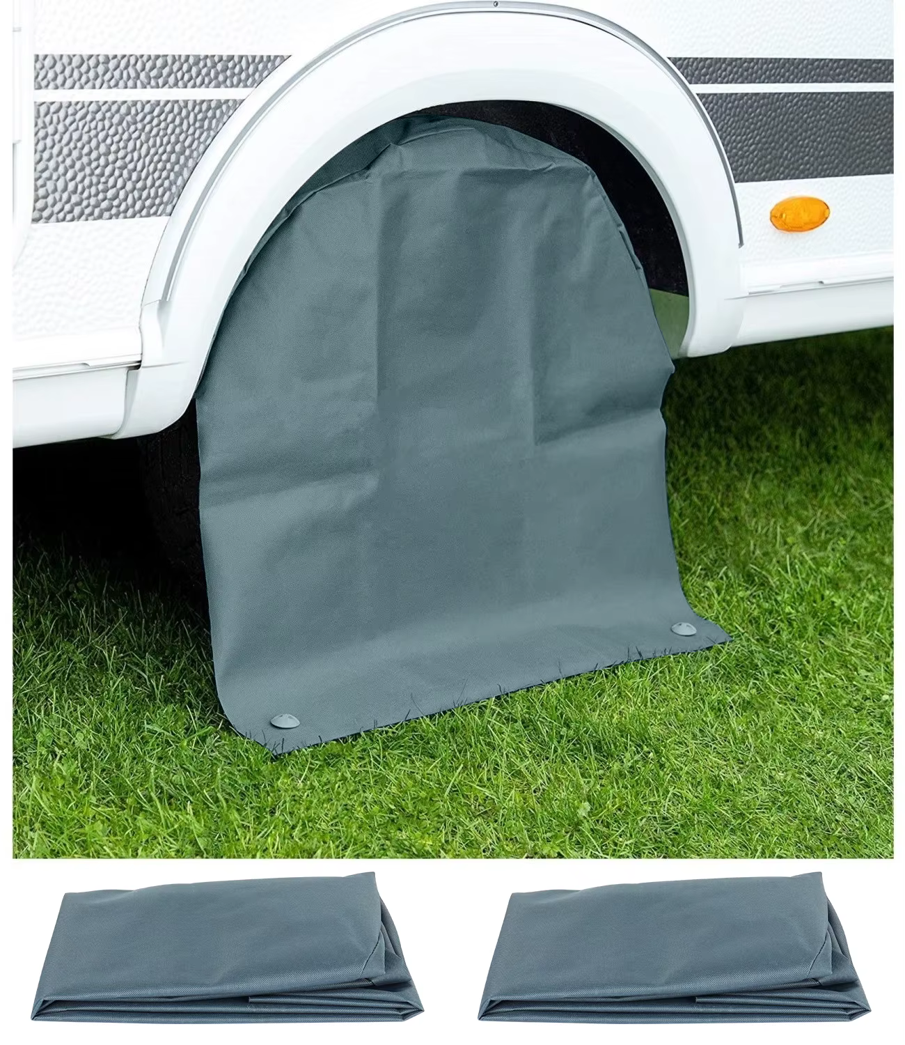 Housse de roue de caravane, 2 pièces, pour caravane, camping-car, remorque, Camping, 65cm/78cm, acce