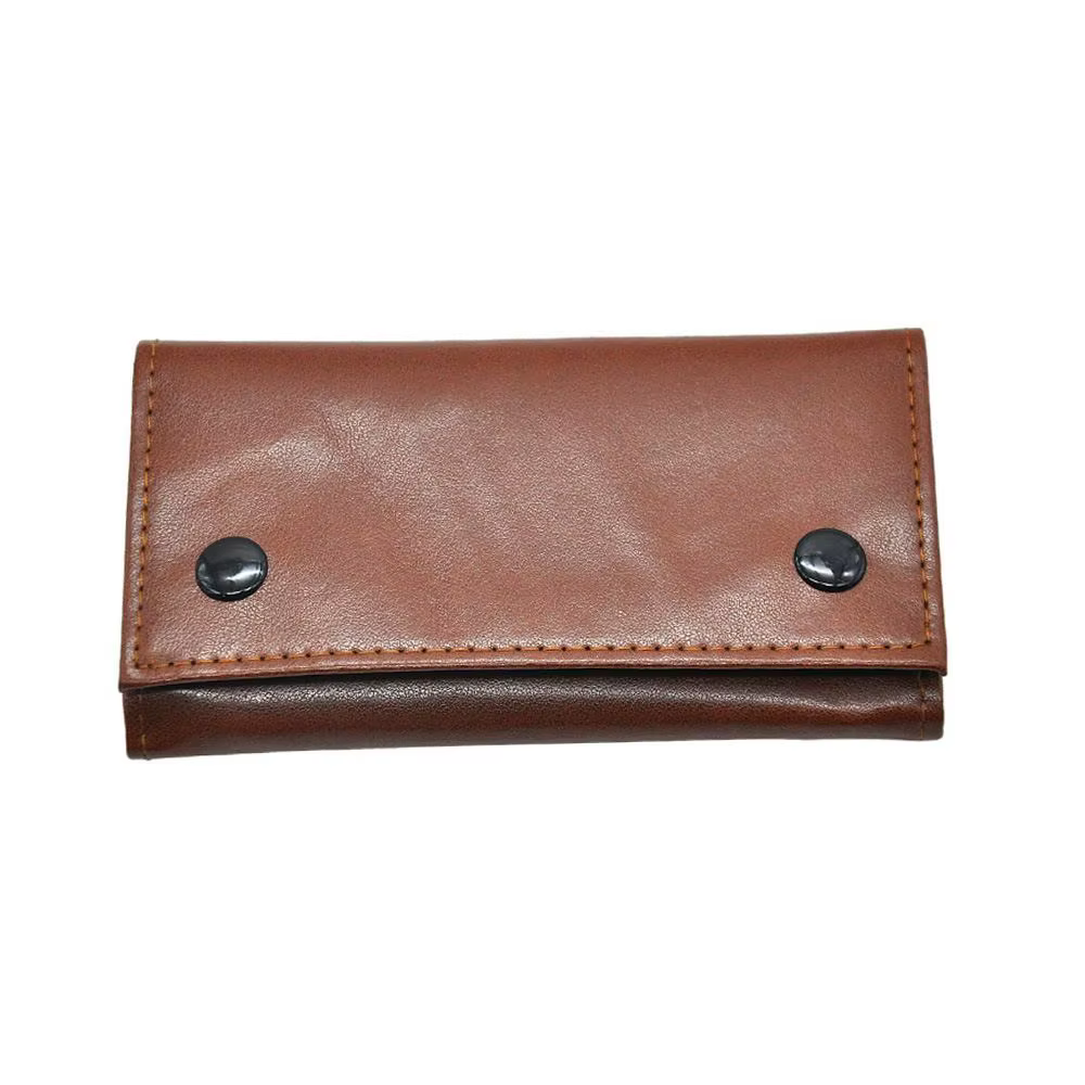 Porte-cartes en cuir PU, pochette pour téléphone portable, mini portefeuille portable double couche,