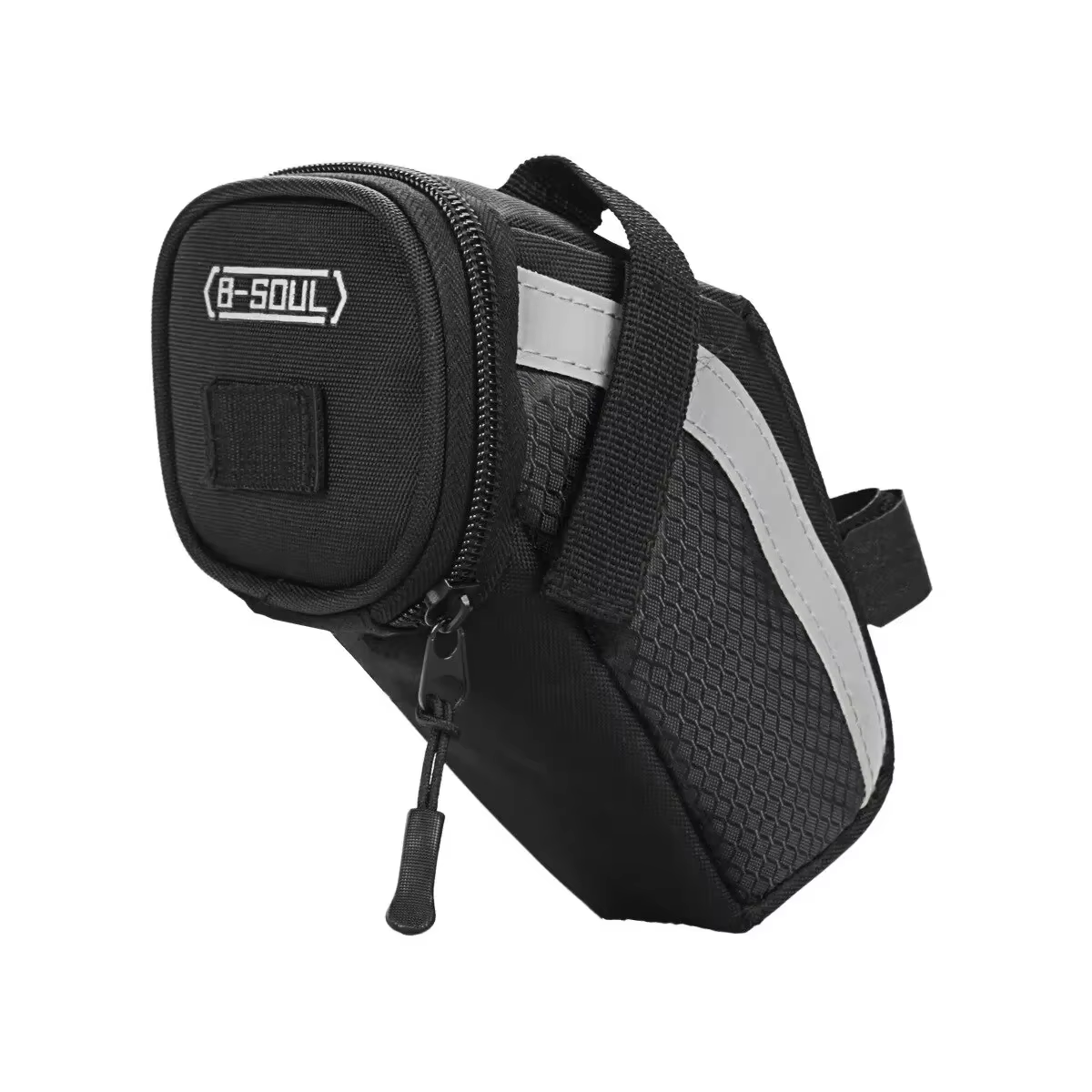 Sacoche de Selle de Vélo 1L, Petite Pochette de Rangement Noire pour Siège Arrière, Kit d'Accessoire