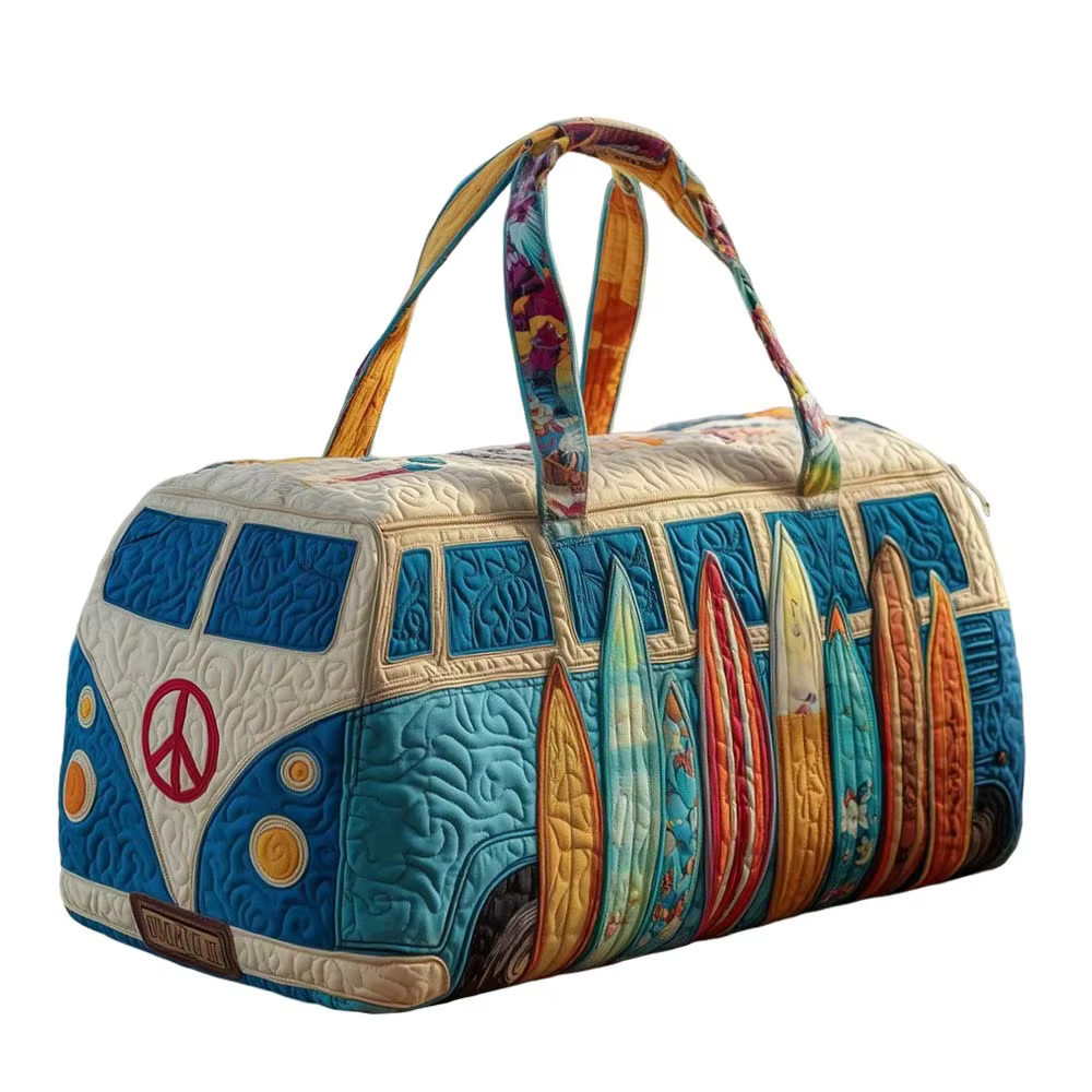Sac de voyage matelassé en coton, style bohème hippie, imprimé, sac de yoga, motif grenouille 3D, sa